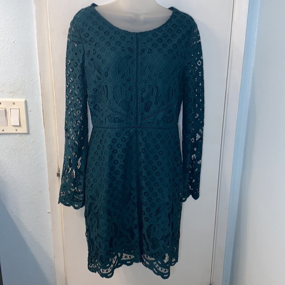 Cupcakes & Cashmere Spence Dress-Forrest Green Size 8 - Picture 3 of 11